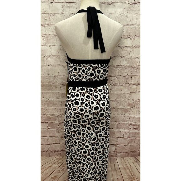 Diane Von Furstenberg X Target Halter Tie Neck Neutral Poppy Knit Midi Dress - S - Picture 5 of 6